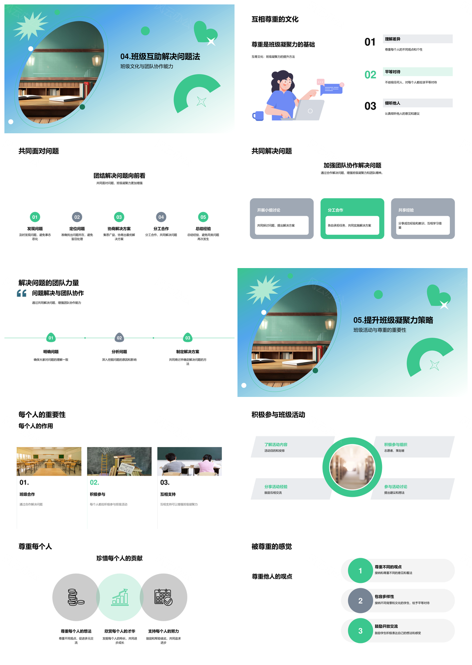 辅导员引领教育活动增强班级凝聚力PPT模板