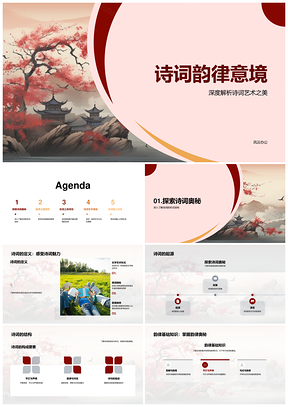 诗词韵律意境探源古卷技法美韵象征赏析PPT模板