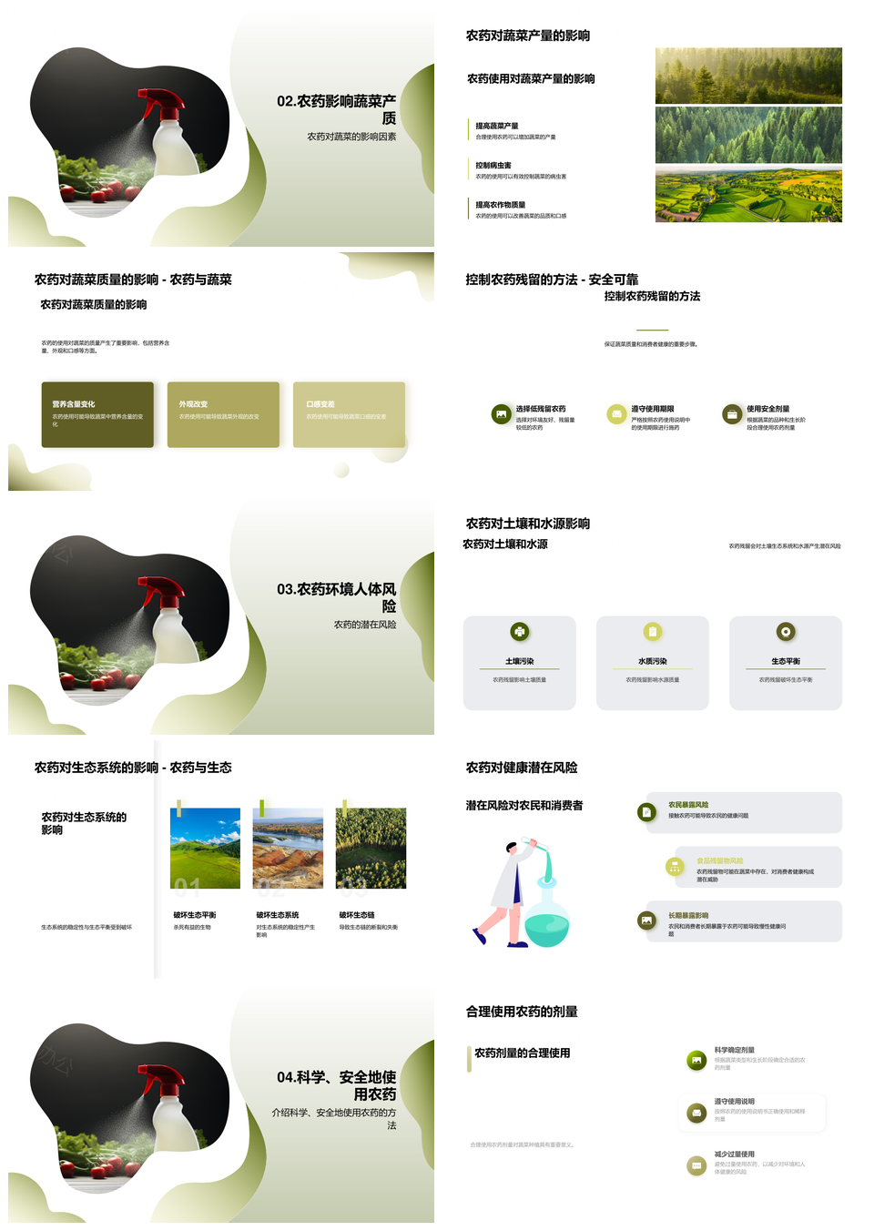 农药安全施用与蔬菜产质水土环境影响PPT模板