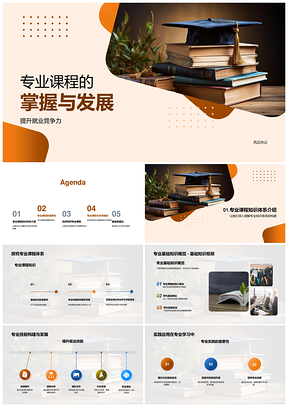 专业课程技能实践提升就业竞争力PPT模板