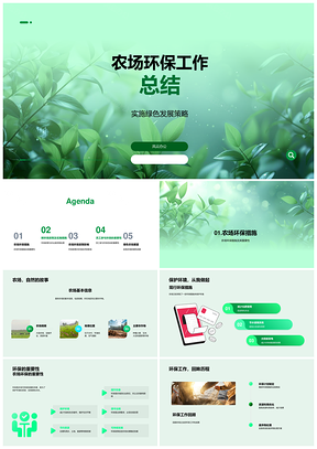 农场环保措施与绿色发展策略总结PPT模板