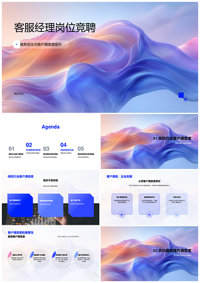 保险客服经理竞聘服务优化客户满意度流程效率提升PPT模板