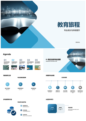 教育专业成长求职研讨教学技能提升PPT模板