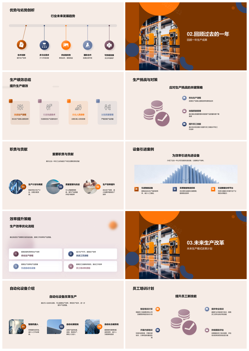 优化创新高效工业机械自动化生产培训PPT模板