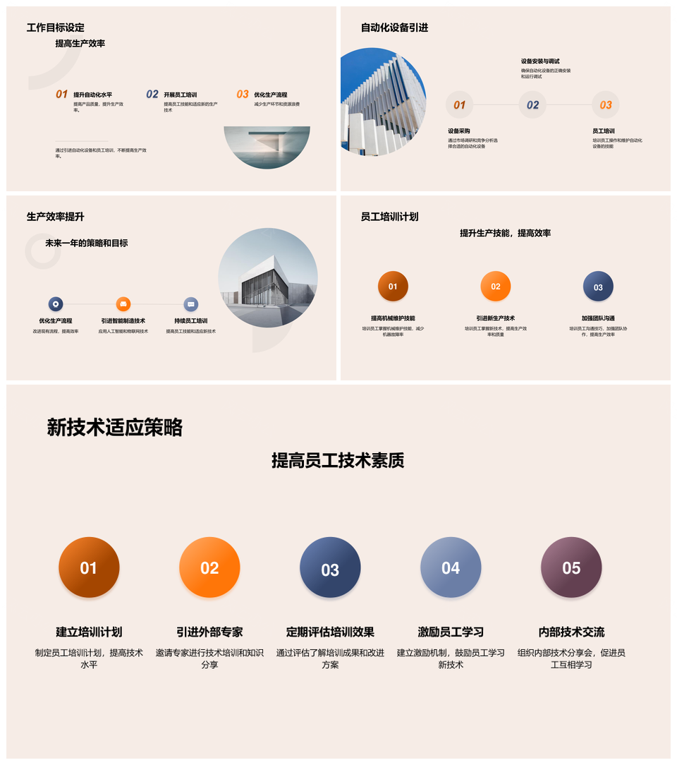 优化创新高效工业机械自动化生产培训PPT模板