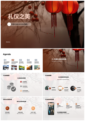 中华礼仪传统演变与现代和谐交际之美PPT模板
