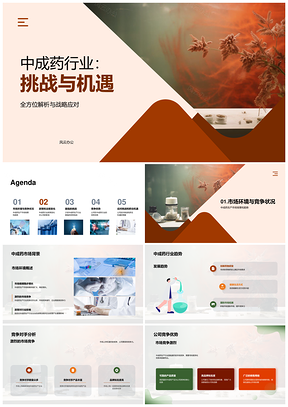 中成药行业竞争力地位前景挑战PPT模板