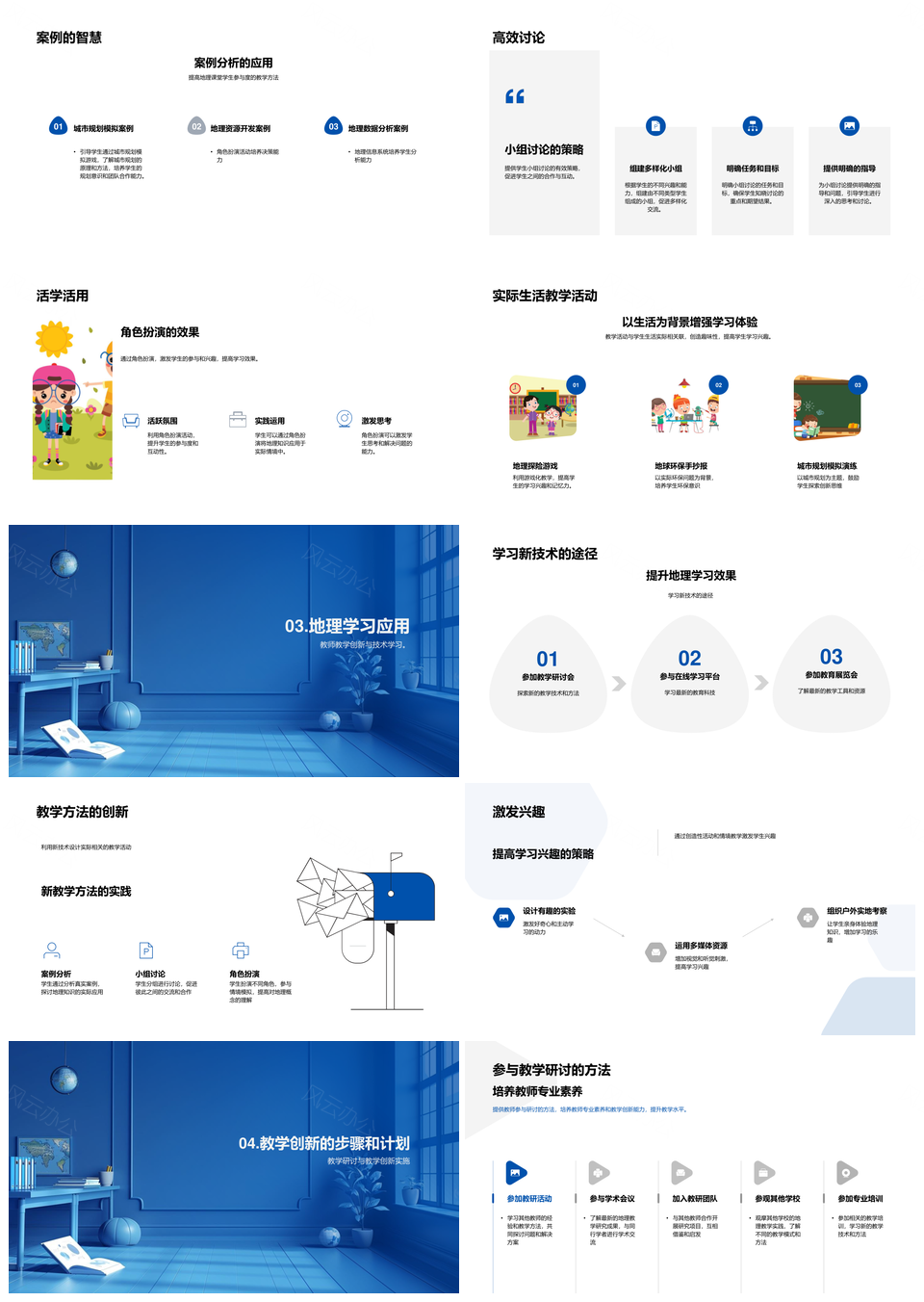 地理互动教学改良提升高中生学习参与效果PPT模板