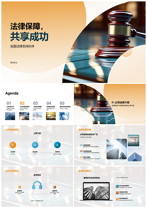 法律保障企业合作权益护商德守则PPT模板