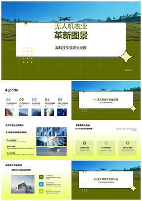 无人机农业革新精准施肥监测巡查应用PPT模板