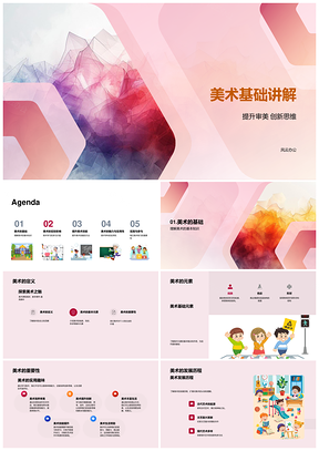 美术基础审美创新思维元素技能解析PPT模板
