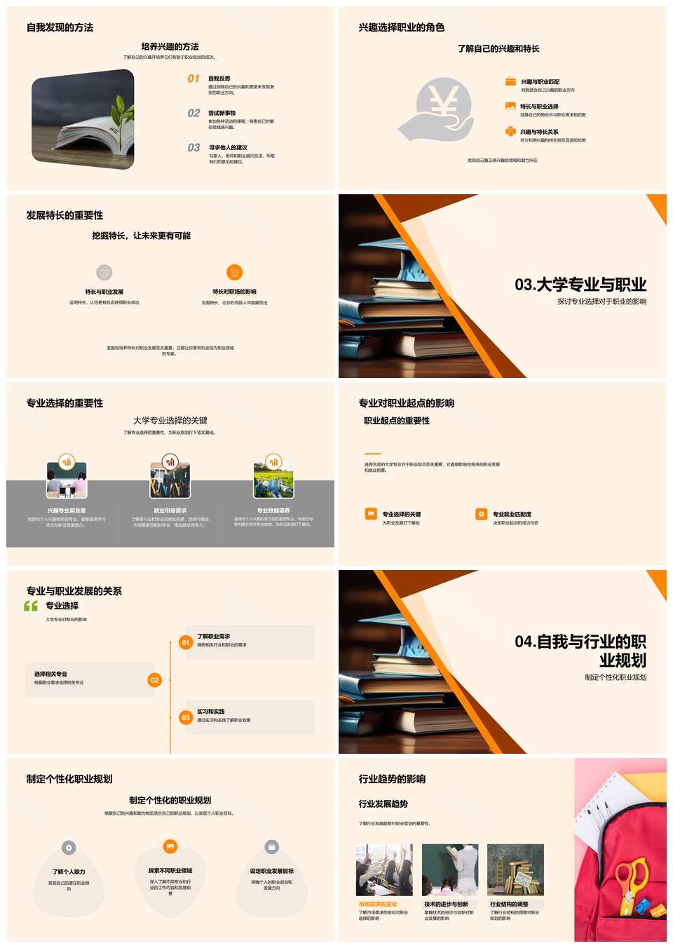 高三职业规划探索兴趣成长之路PPT模板