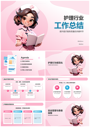 护理医疗质量安全工作总结PPT模板