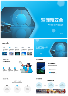 现代汽车安全设计与社会教育新理念PPT模板