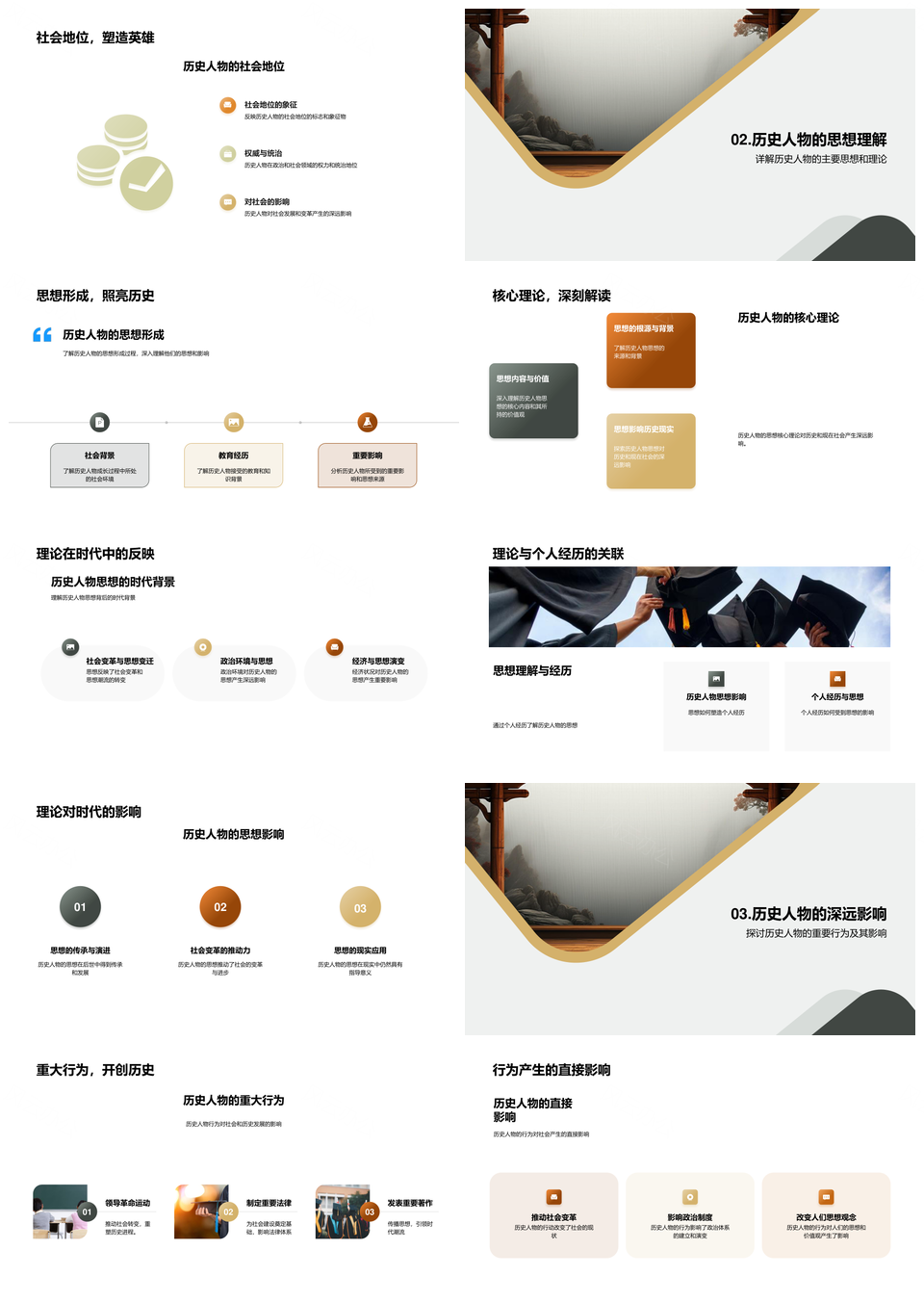 解读历史人物对古卷历史影响PPT模板