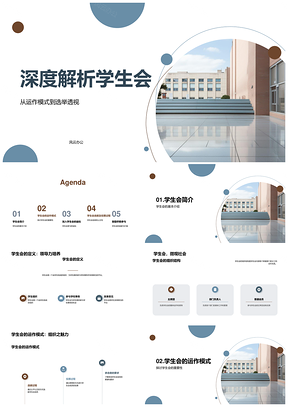 学生会民主自主组织运作选举结构解析PPT模板