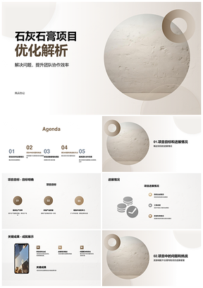 石灰石膏制造业项目团队总结进展问题解析PPT模板