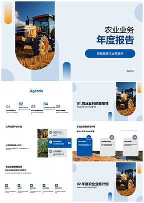 2025农业公司年度业务稳定完成概况及发展策略PPT模板