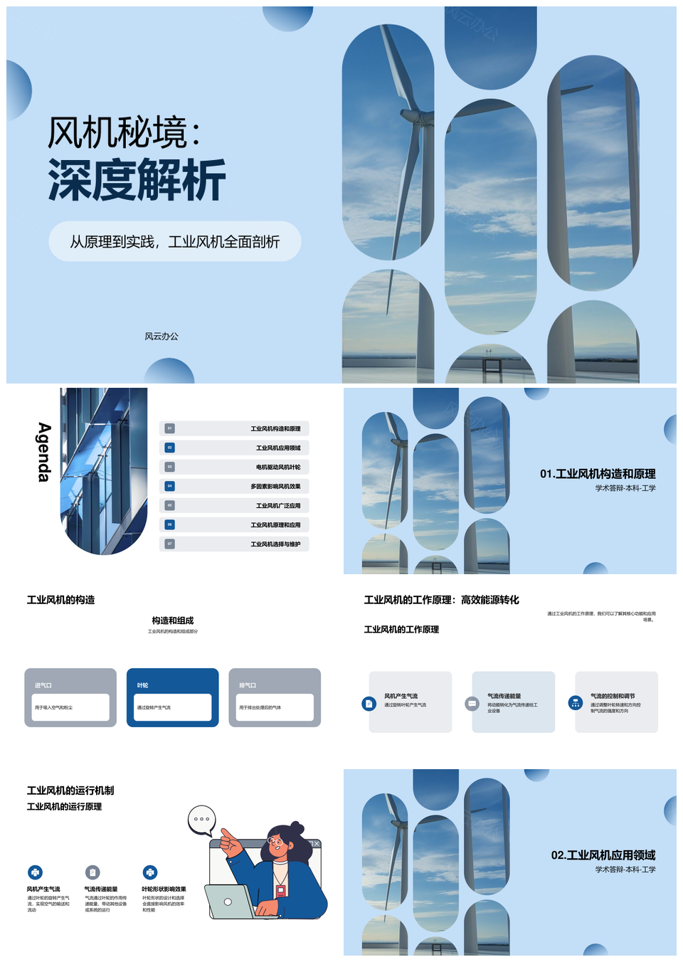 工业风机原理应用与工程师制造解析PPT模板