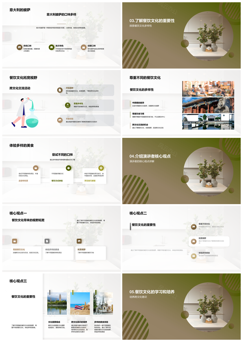 2025六年级中国餐饮文化餐桌礼仪分享PPT模板