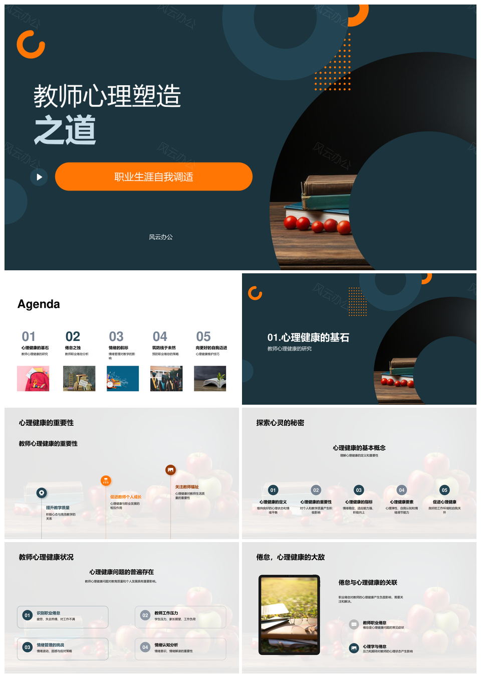 教师心理健康调适应对职业倦怠PPT模板