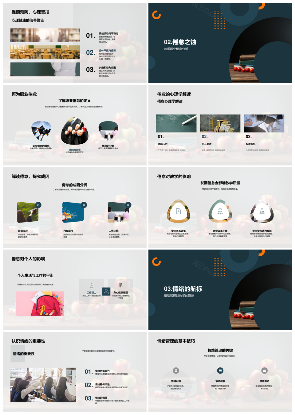 教师心理健康调适应对职业倦怠PPT模板