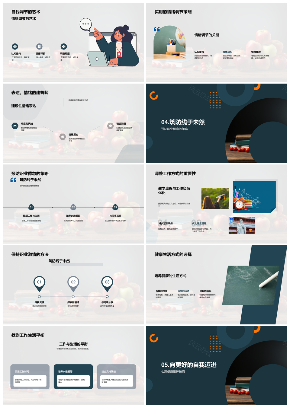 教师心理健康调适应对职业倦怠PPT模板
