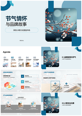 小寒雪花品牌故事共鸣铸忠诚度PPT模板