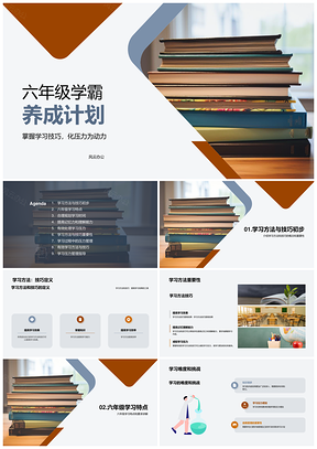 六年级学霸高效学习方法技巧时间规划指导PPT模板