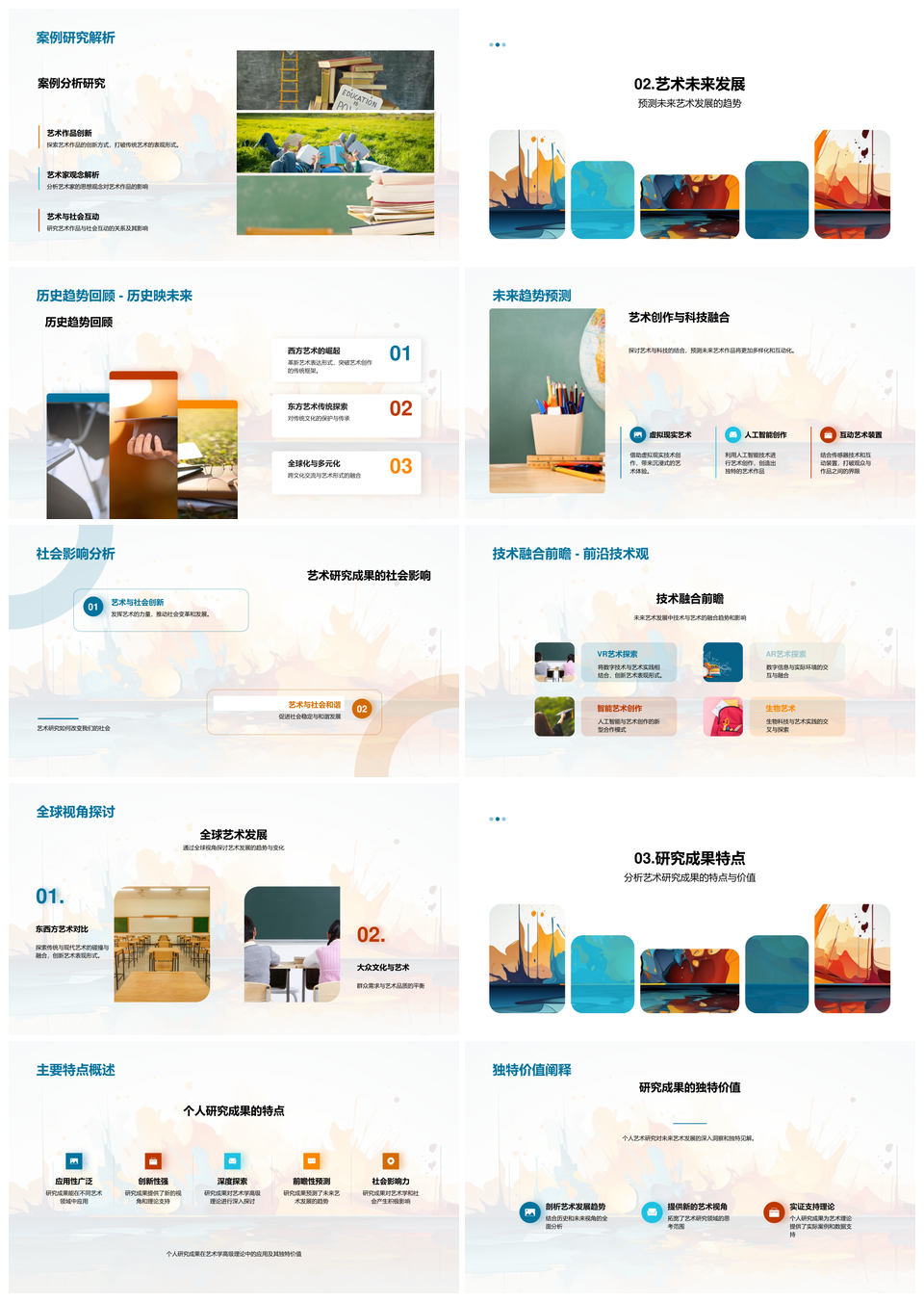 艺术学高级理论与抽象艺术未来探索PPT模板
