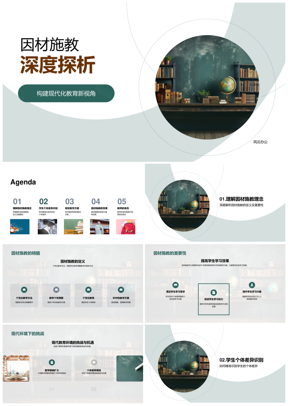 因材施教差异方案提升现代化教学效率PPT模板