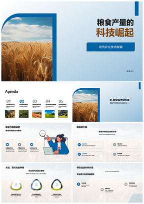 现代农业科技助推粮食绿色丰产PPT模板