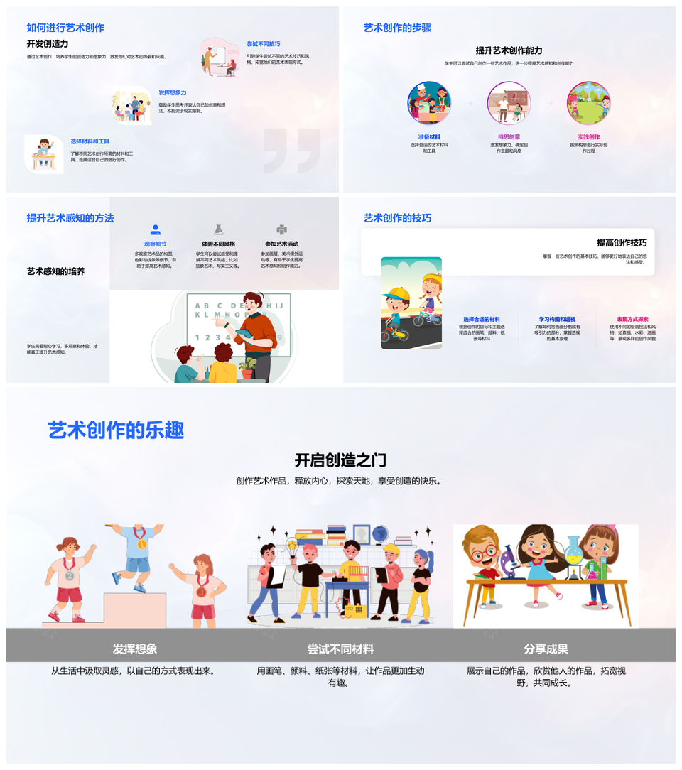 艺术教育史论审美创新思维讲解PPT模板