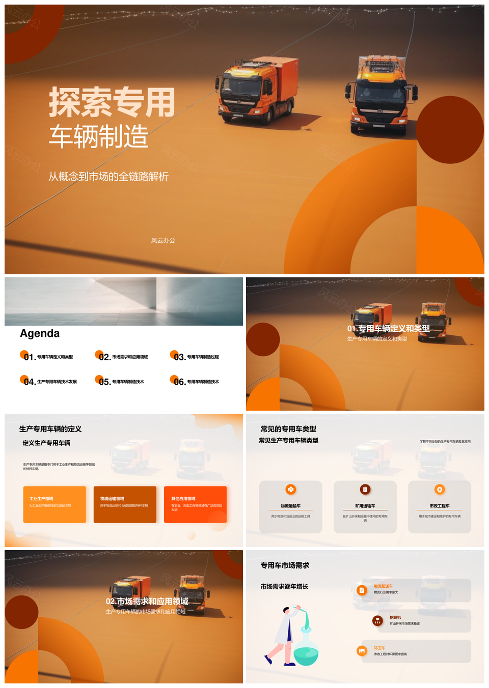 专用车辆制造技术工学师生探市场需求物流运输PPT模板