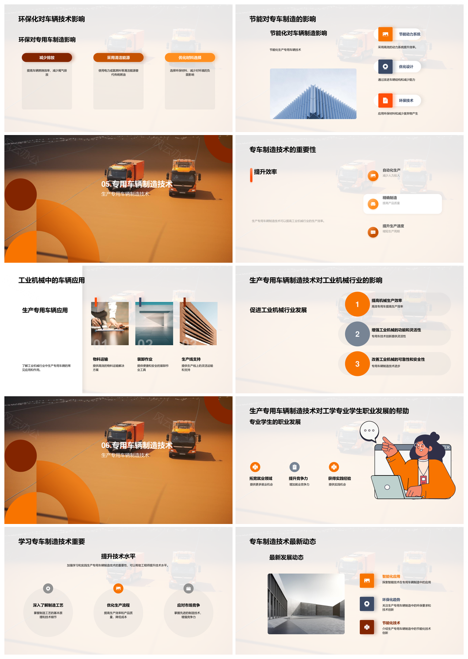 专用车辆制造技术工学师生探市场需求物流运输PPT模板