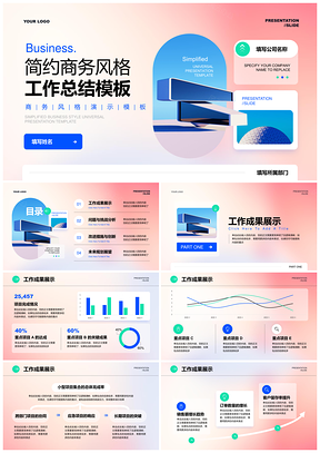2025简约高品质工作总结汇报内容安排PPT模板