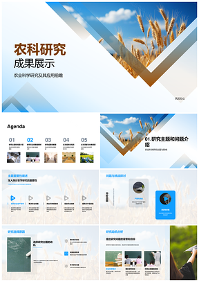 小麦田农科研究硕士论文方法与成果分析PPT模板