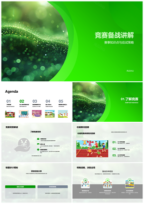 竞赛备战策略知识点真题解析时间规划技巧PPT模板