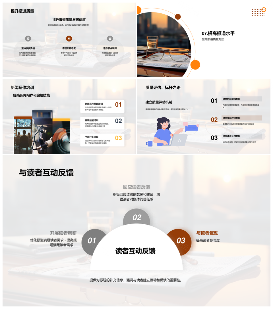 新闻报道写作编辑核心要素解析PPT模板