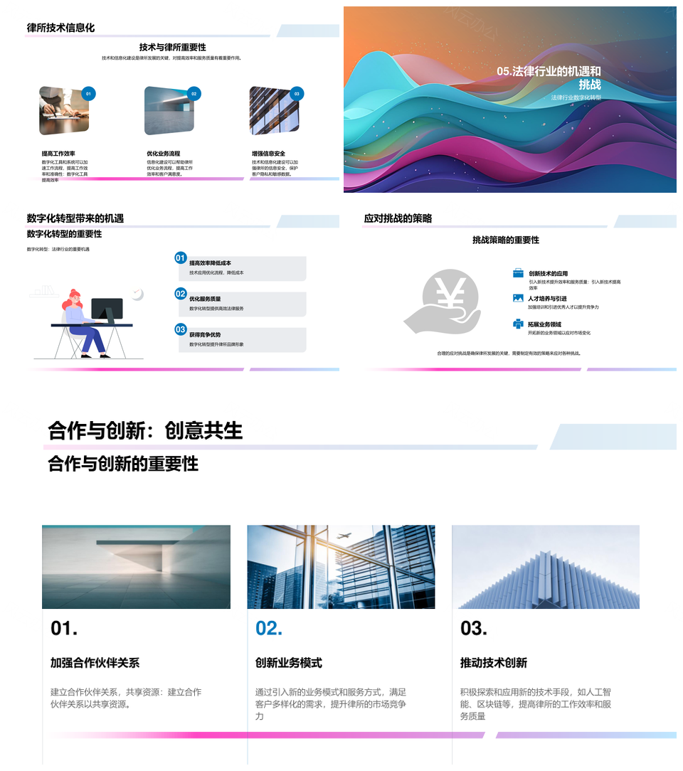 法律行业年度总结展望专家趋势解析PPT模板