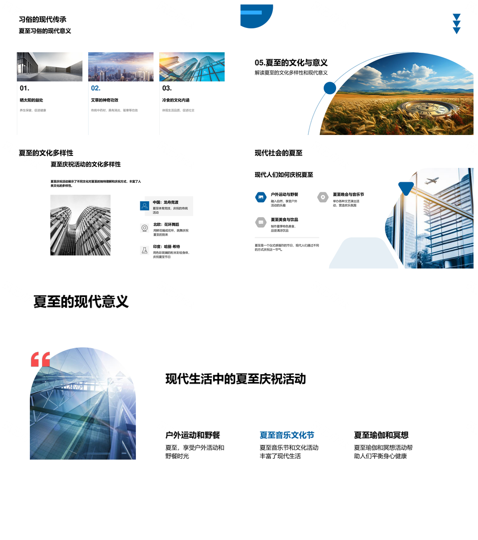 夏至历史渊源全球科学释源古今庆俗PPT模板