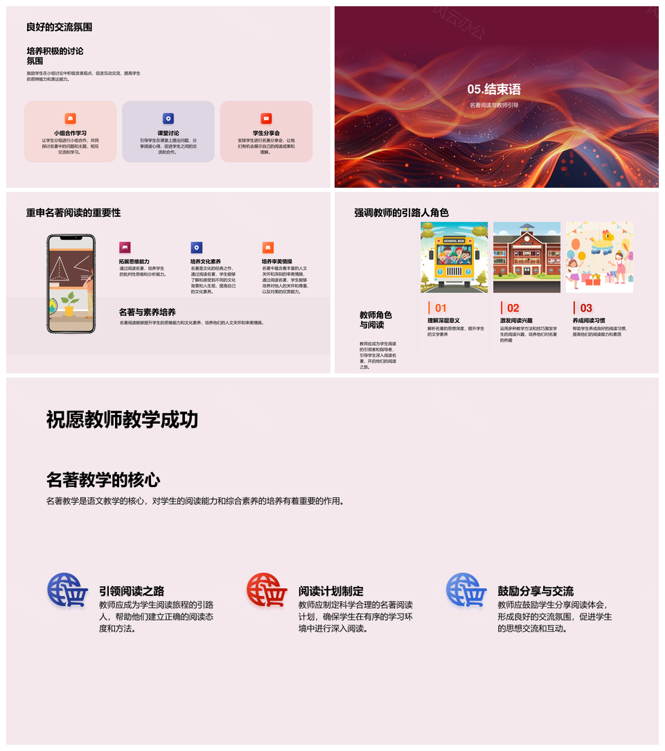 中学生名著分层次激趣教学心理探究PPT模板