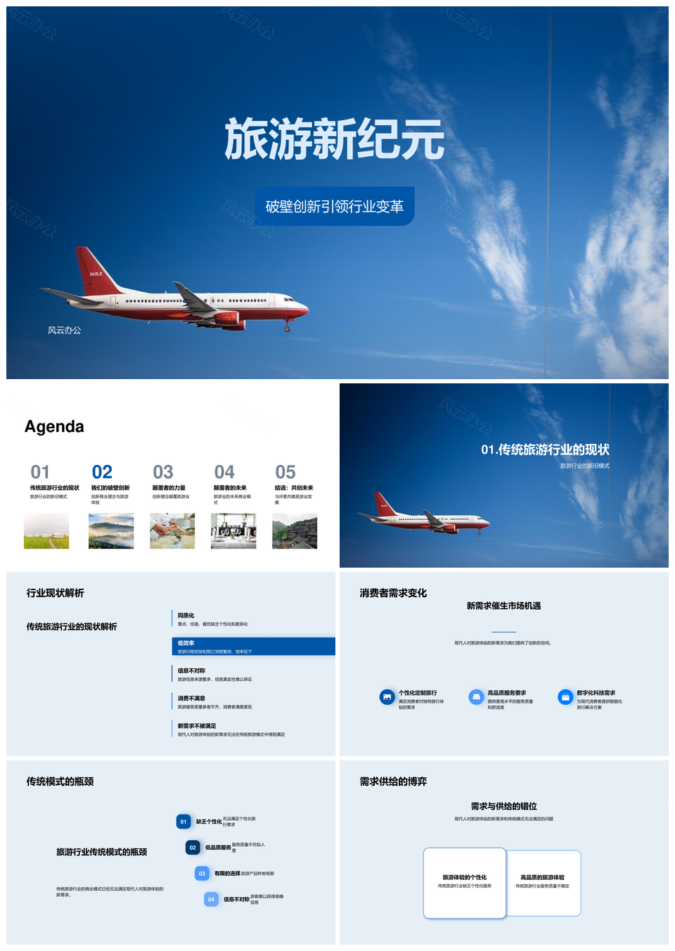 旅游新纪元破壁创新颠覆传统商业模式PPT模板