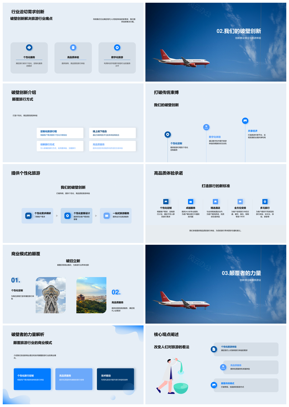 旅游新纪元破壁创新颠覆传统商业模式PPT模板