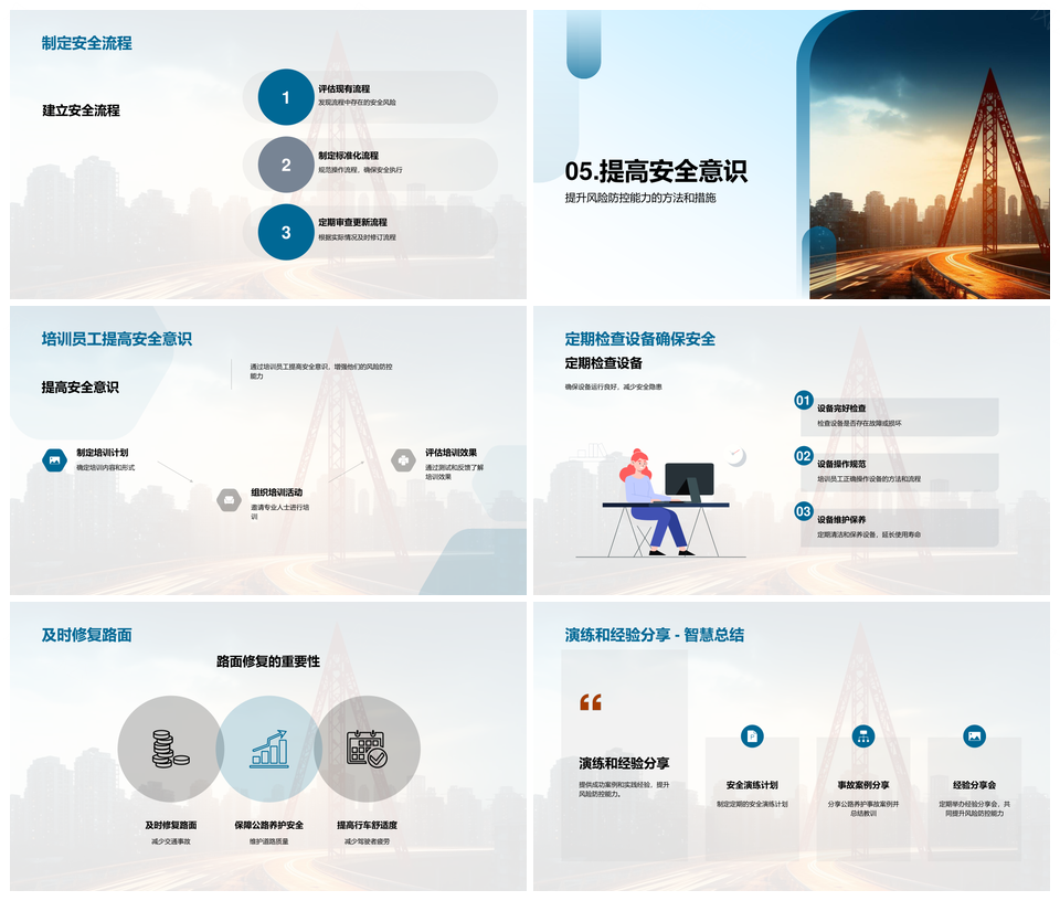 公路养护安全风险管理法规案例实践PPT模板