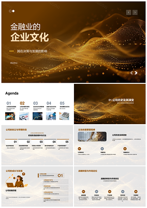 金融企业文化演进与高效决策使命发展PPT模板