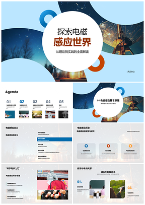电磁感应原理与机电应用探秘PPT模板