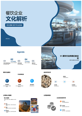 餐饮企业文化核心与专业技能发展解析PPT模板