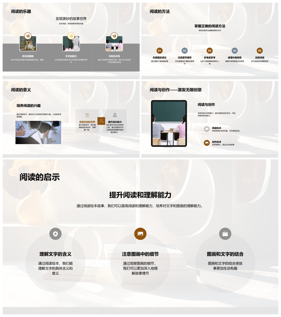 绘本启蒙教育助力语文阅读能力成长PPT模板