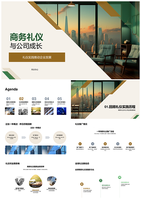 商务礼仪培训助力企业高效成长与文化提升PPT模板